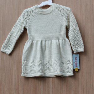 Cat& Jack Girls Crochet Sweater Dress 18 Month